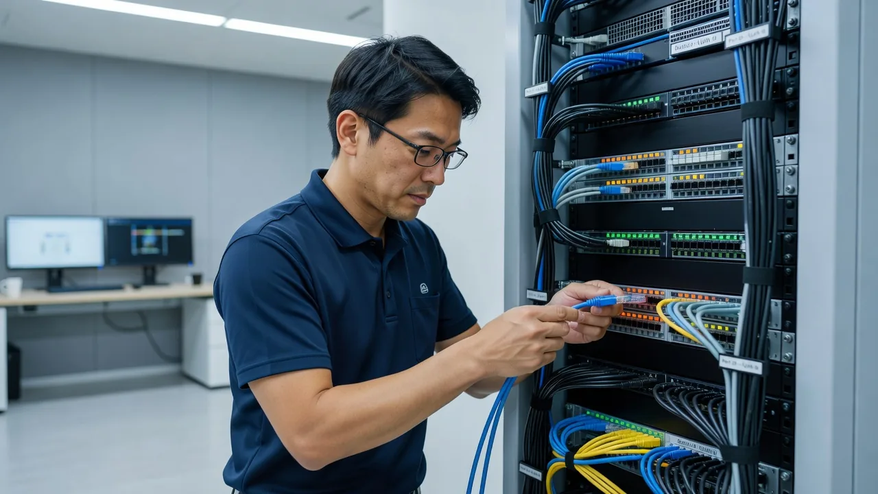 建設業のお客様の複数拠点ネットワーク統合作業