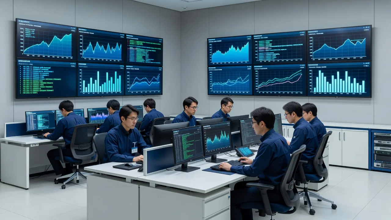 ネットワーク監視ルームでの運用監視