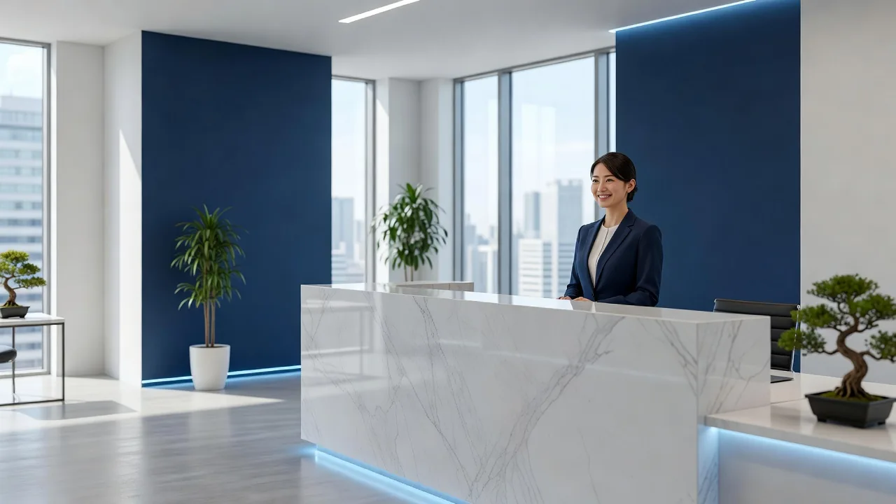 Wave Grid Core Nexのオフィス受付エリア